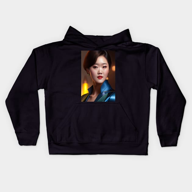 Star Power: Jang Na-ra 3D Design Kids Hoodie by Creativehub